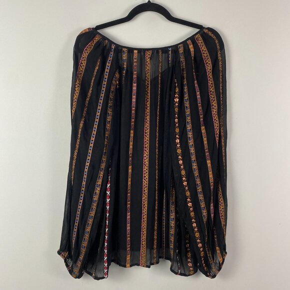 Sundance Black and Orange Bohemian Blouse - Picture 5 of 8